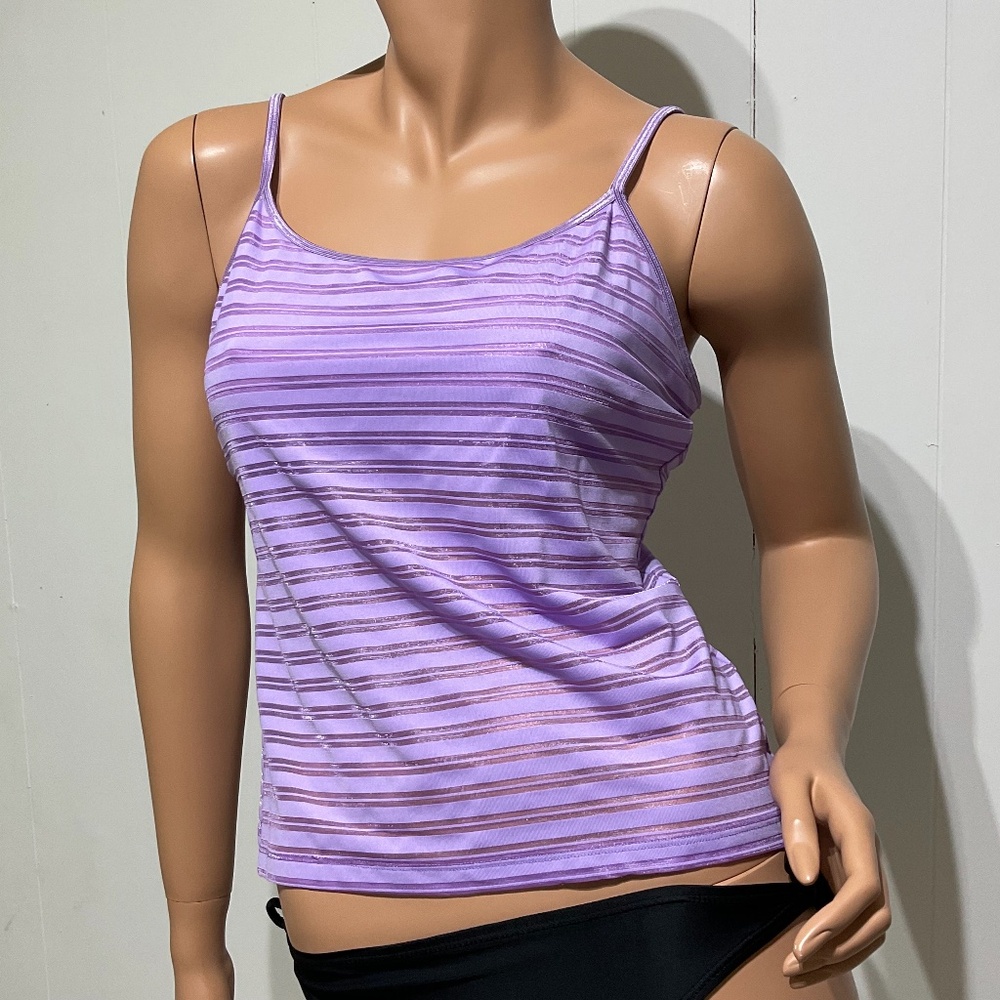 st eve tank top cami L purple lilac Women Adjustable straps Stretch Large